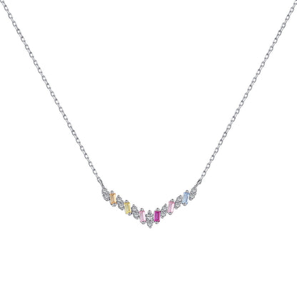 [Vivid Aurora]Dazzling Rainbow Necklace