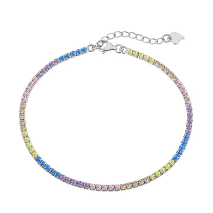 [Vivid Aurora]Dazzling Colorful Round Cut Daily Bracelet