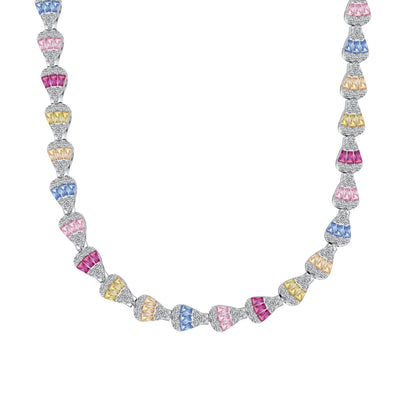 [Vivid Aurora]Radiant Colorful Rainbow Necklace