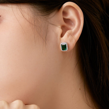 [Vivid Aurora]Luxurious Dainty Emerald Cut Banquet Earrings