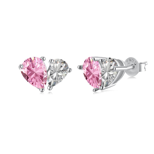 [Vivid Aurora]Dazzling Elegant Heart Cut Lover Earrings