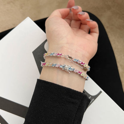 [Vivid Aurora]Ornate Sparkling Multi Cut Party Bracelet