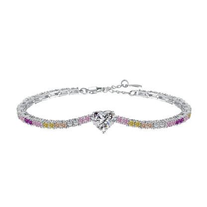 [Vivid Aurora]Delicate Romantic Heart Shape Lover Bracelet